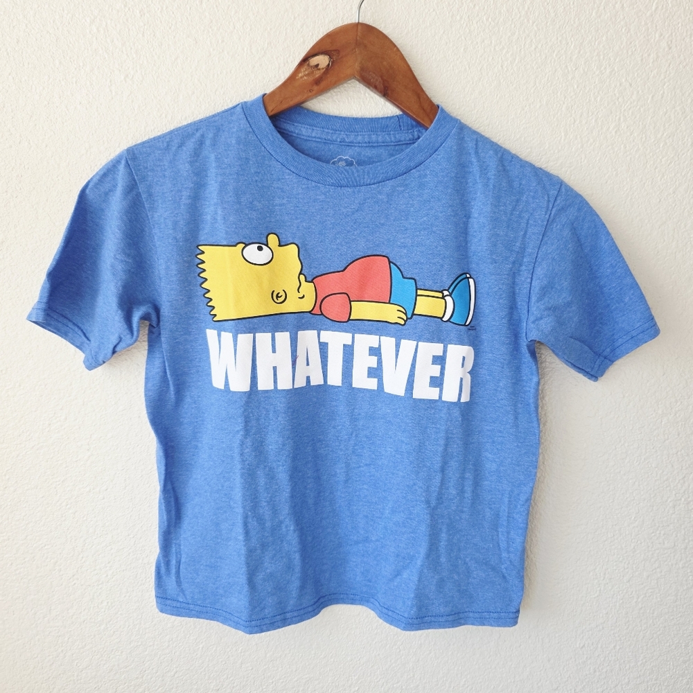 Bart Simpson Whatever T Shirt Boys Size M (8) The Simpsons
